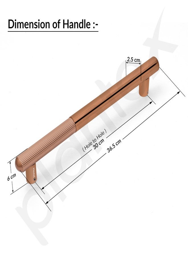 Plantex Door Handle/14 Inch Main Door Handle/Stainless Steel and Aluminium Door Handle/Pull-Push Door Handle/Door Accessories (Pack of 1, Rose Gold) - Image 3